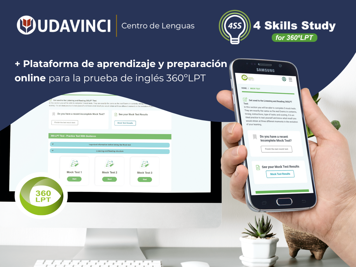 UDAVINCI - Plataforma de inglés 4 Skills Study for 360ºLPT