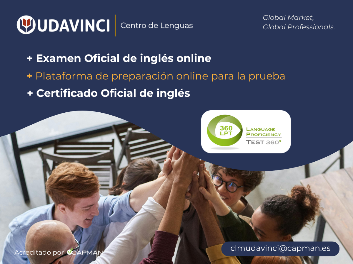 UDAVINCI: Certificación oficial de Inglés 360ºLPT con Plataforma de preparación