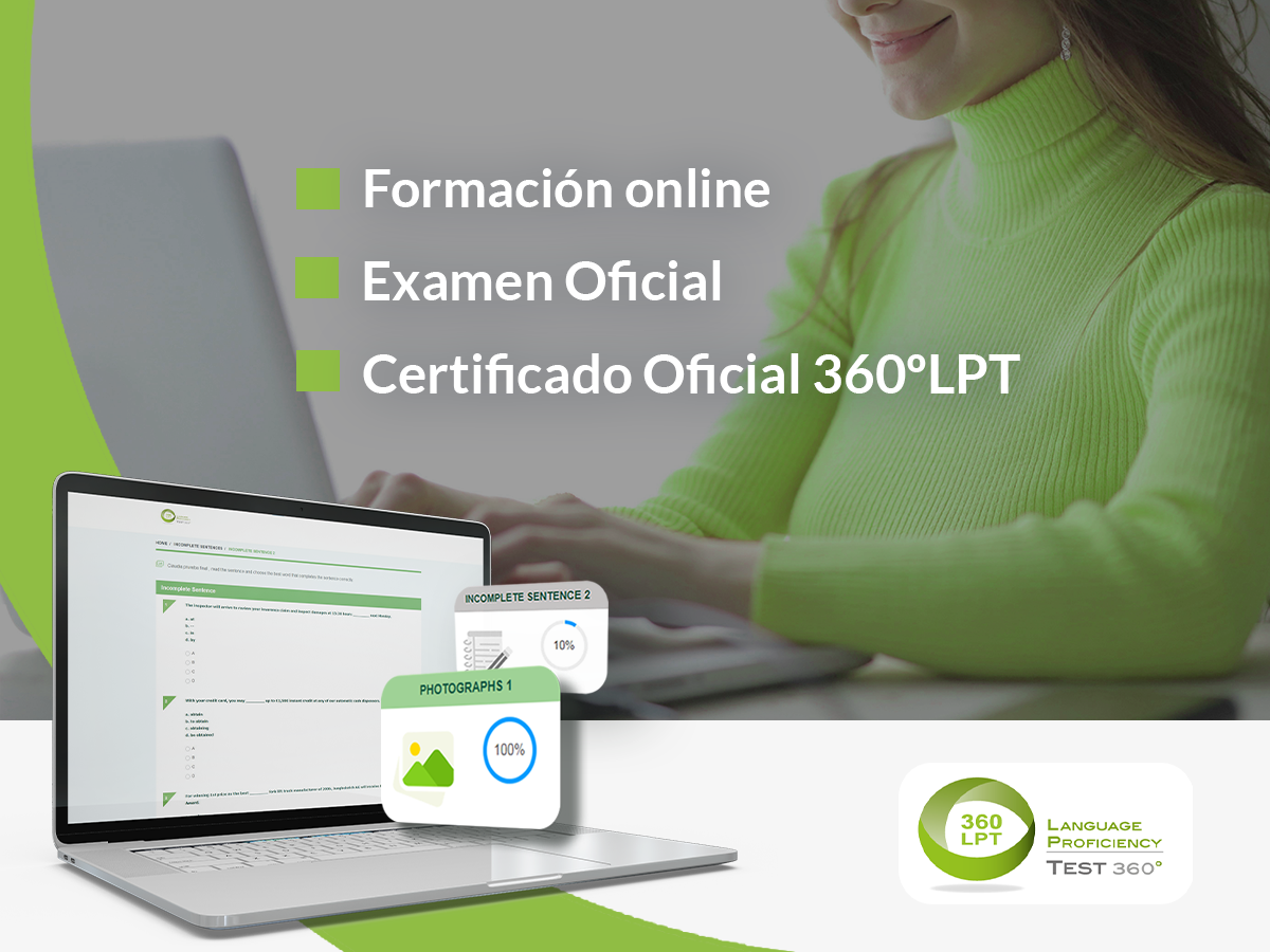 Pack Examen oficial de inglés 360ºLPT y formación online