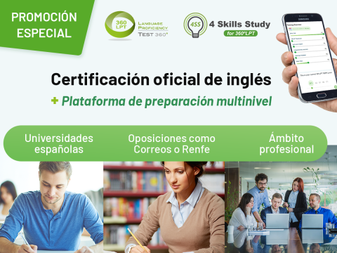 Promo: Certificación oficial de Inglés 360ºLPT con Plataforma de preparación